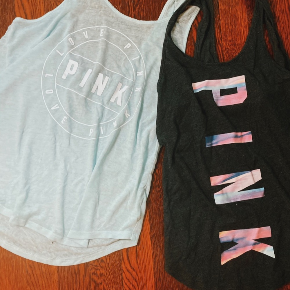 Two PINK athletic tank tops for girls!